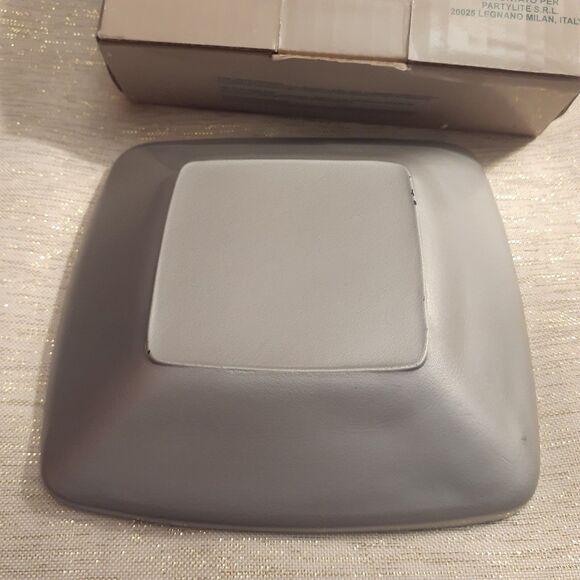 Partylite P7478 Mist Candle Trays Tray Green Glass Dish Decor - Picture 3 of 4